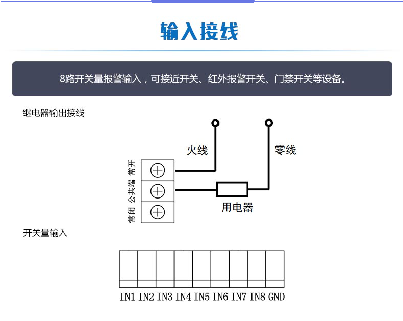 DAM-0808D 工業(yè)級數(shù)采控制器輸入接線