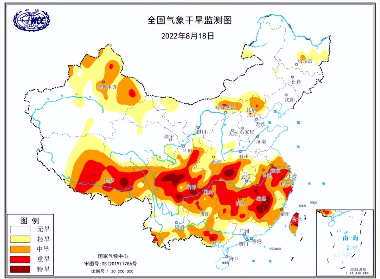 高溫少雨天氣，氣象干旱將持續(xù)發(fā)展