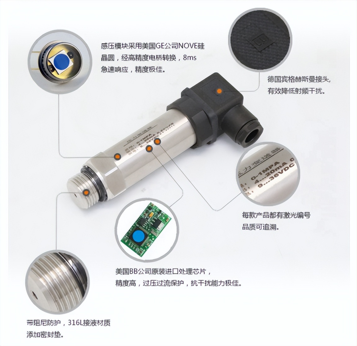 電壓輸出信號，壓力變送器