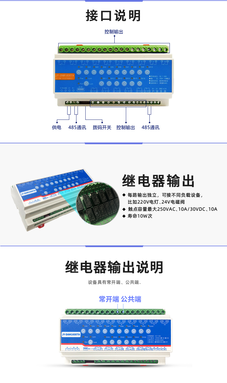 DAM-1600TA 遠程智能控制器接口說明