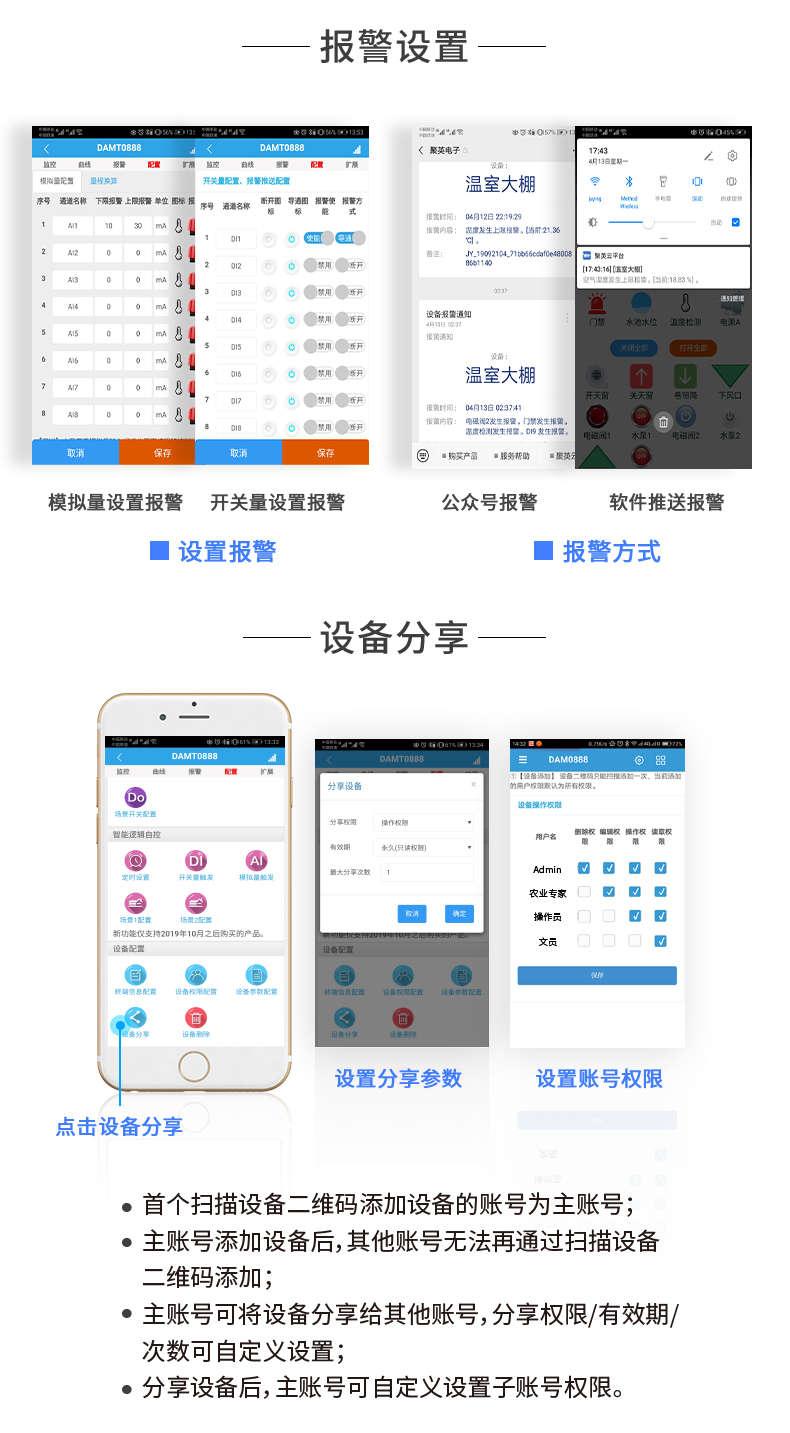 云平臺(tái) DAM-1012A GPRS版 遠(yuǎn)程數(shù)采控制器云平臺(tái)報(bào)警設(shè)置