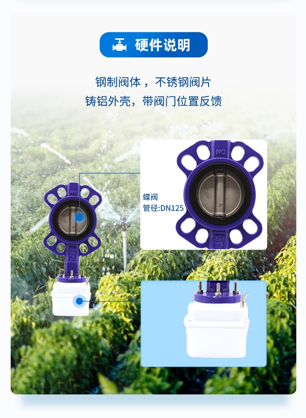 鋼制閥體 ，不銹鋼閥片，鑄鋁外殼，帶閥門位置反饋